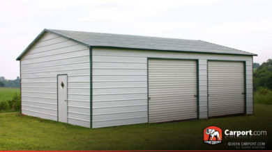 24x31 Two Car Metal Garage