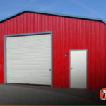 24x36 Metal Building with Large Garage Door