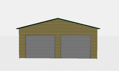 24x26 Two Car Metal Building 1