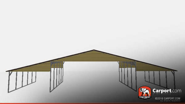 Valley-style metal horse barn