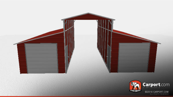 36 x 31 x 12 ridgeline style steel barn red