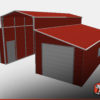 36 x 31 x 12 ridgeline style steel barn red