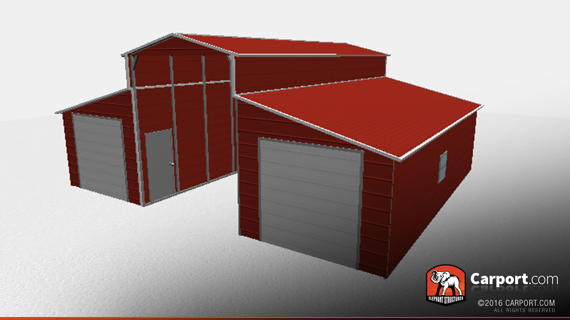 36x31x12-ridgeline-style-steel-barn-32322-side1 36 x 31 x 12 ridgeline style steel barn red