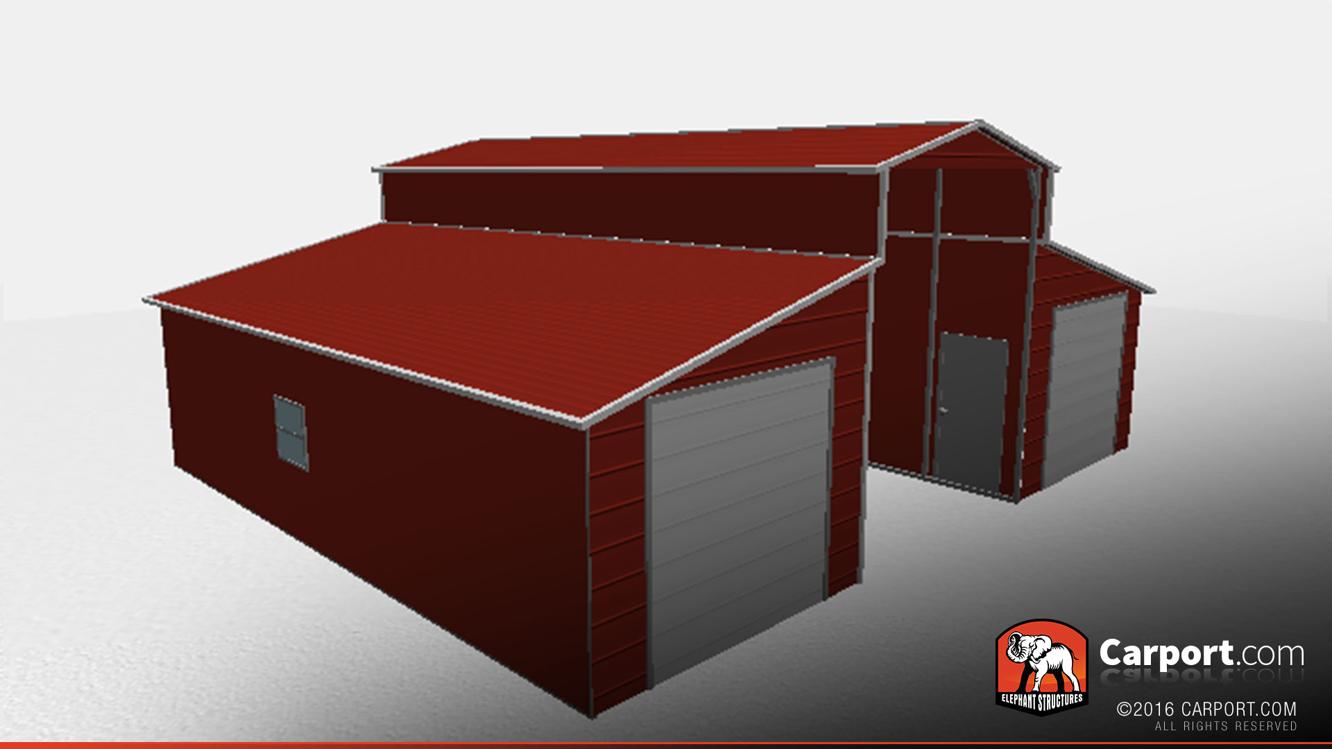 36x31x12-ridgeline-style-steel-barn-32322-side2 36 x 31 x 12 ridgeline style steel barn red