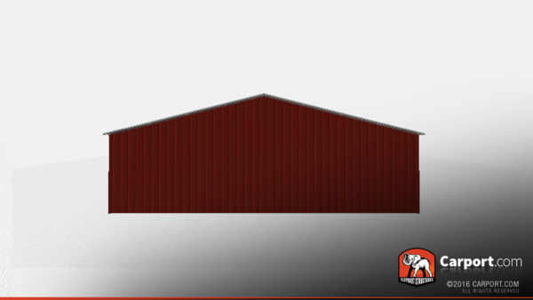 Long vertical commercial steel shelter