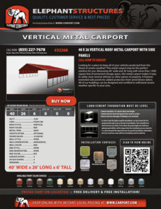 Vertical Metal Carport