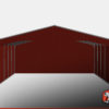 40 x 26 commercial carport three sides closed front view