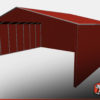 40 x 26 commercial carport three sides closed side view