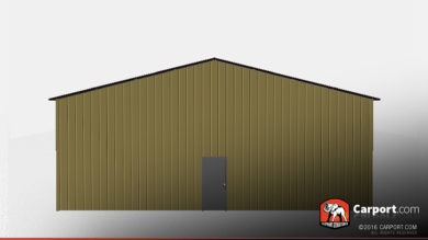 40x60 Metal Building with Vertical Siding and Metal Roof