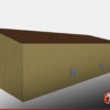 40x60 Metal Building with Vertical Siding and Metal Roof