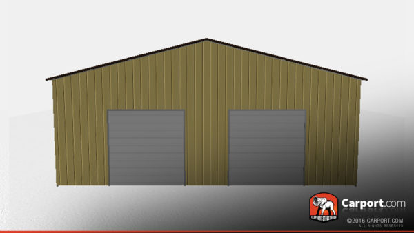 40x60 Metal Building Garage with Vertical Roofing