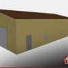40x60 Metal Building Garage with Vertical Roofing