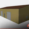 40x60 Metal Building Side Access Garage with Vertical Roofing