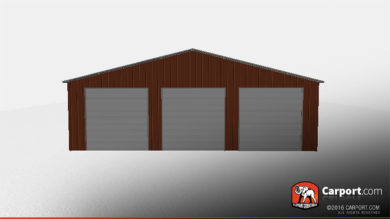 40x80 Metal Storage Building Vertical Style