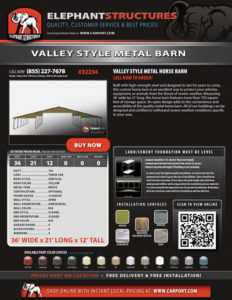 Valley Style Metal Barn