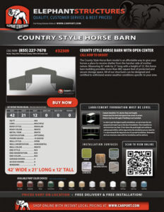 Country Style Horse Barn