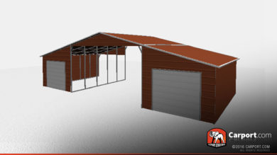 valley style metal barn