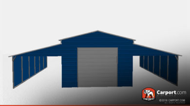 42 x 26 x 12 metal storage building with lean-tos