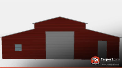 42x41x12 Metal Horse Barn red