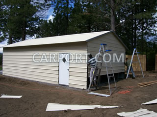 Finishing the metal siding and installing accessories.
