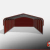 Discount 18x26x7 Metal Carport, save big, ask how... 3 side walls, open front, red with red trim.