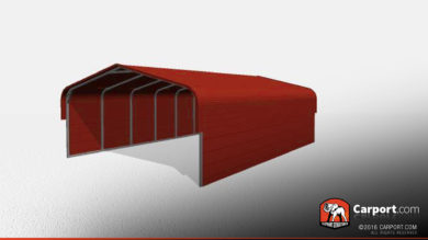 18x26x7 Double Wide Metal Carport