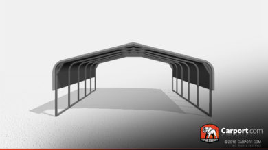 18x21 Two Car Metal Carport