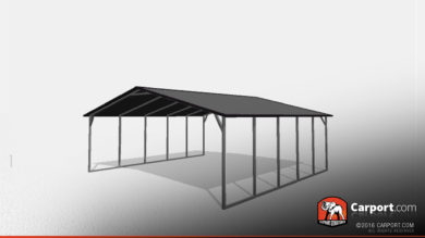 24x21 Two Car Steel Carport 1