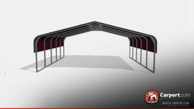 24x21 Double Wide Metal Carport