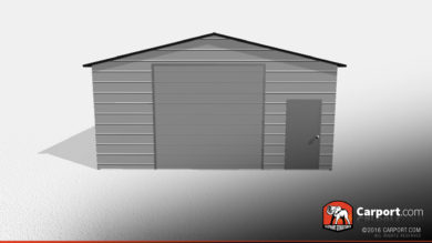 Double Wide Steel Garage 1