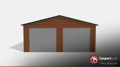 24x26 Double Wide Metal Garage