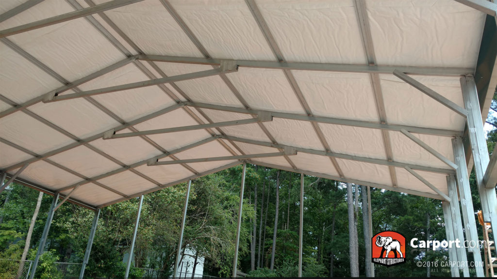 Ceiling bracing and end wall framing.