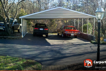 26 x 24 Custom Triple Wide Three Car Metal Carport