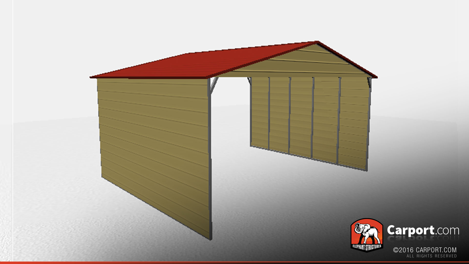 durable-metal-car-port-w-closed-sides-26x26-32265-side2 metal carport with closed sides