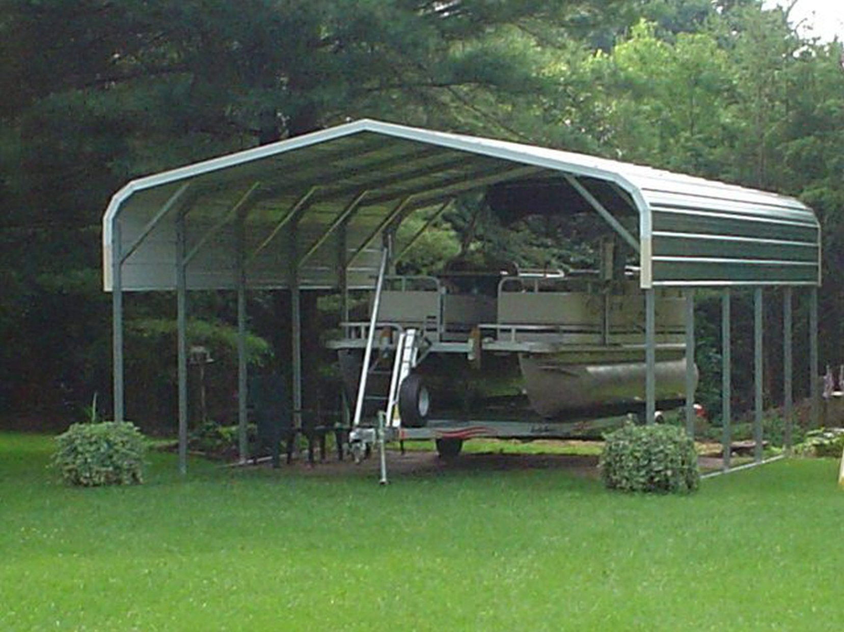 Pontoon Boat Cover - Custom Metal Boat Cover for a Pontoon