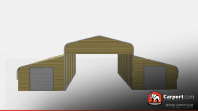 metal horse barn with curved roof style