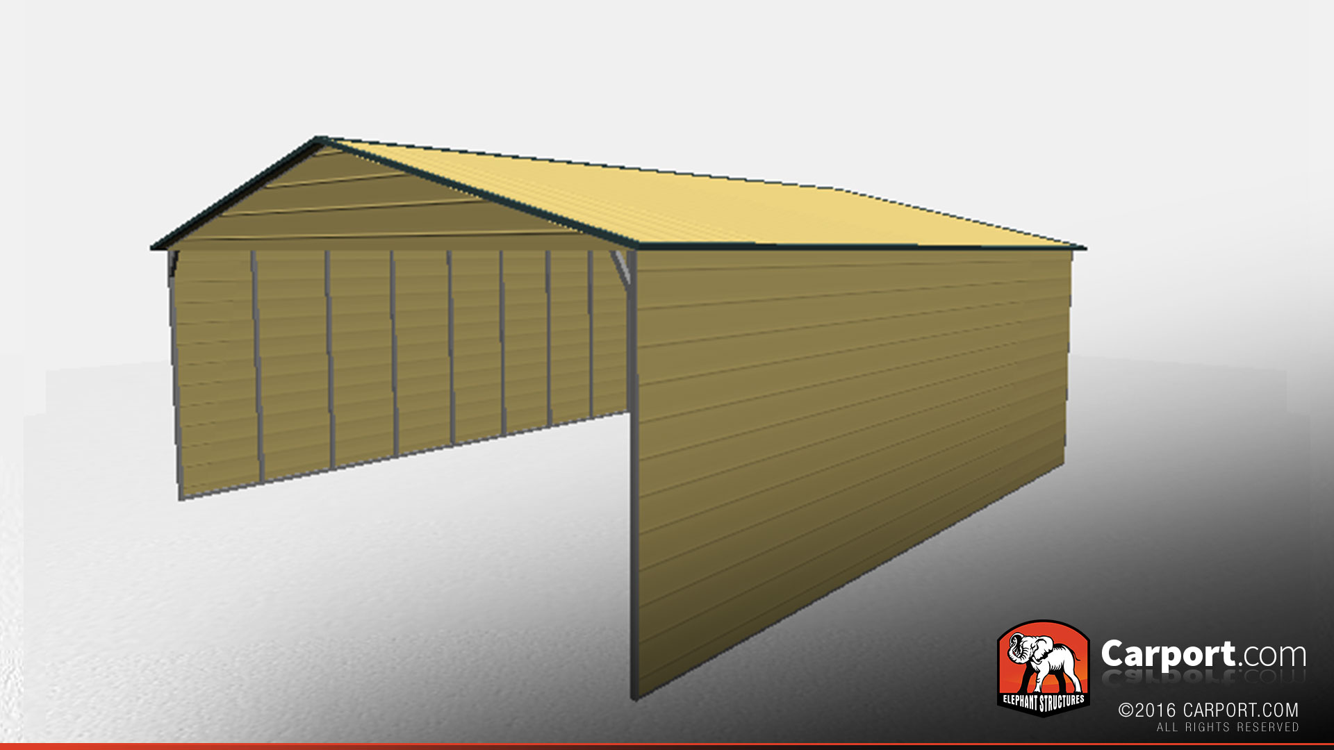 triple-wide-car-port-w-closed-sides-26x26x10-32284-side1 triple wide carport with closed sides