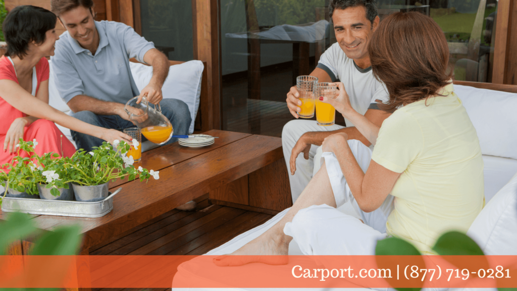 Enjoying your indoor outdoor living area with friends